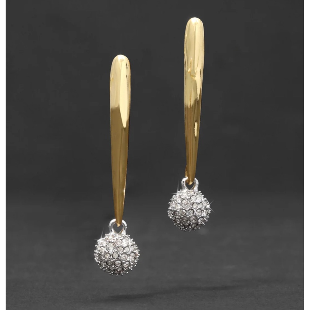 ALEXIS BITTAR • Liquid Molten Pavé Crystal Orb Drop Earrings